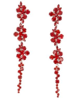 Simone Rocha Bloemen Oorbellen - Rood