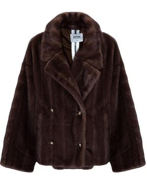 S.w.o.r.d 6.6.44 Faux-Fur Zweireihiger Mantel - Braun