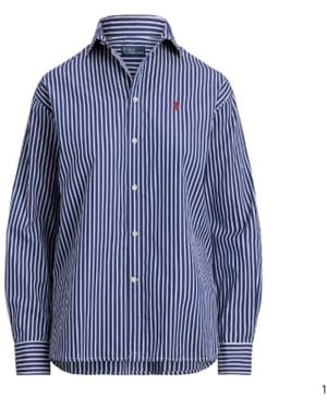 Ralph Lauren Ls Rmsy St-Long Sleeve-Blouse - Blau