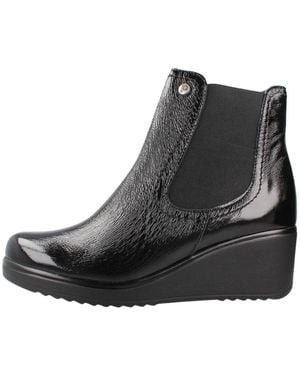 Pitillos Schoenen ,Zwart ,Leer Chelsea Laars Lakleer