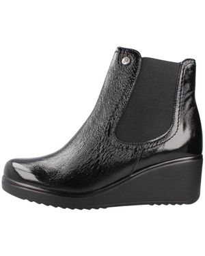 Pitillos Schoenen ,Zwart ,Leer Chelsea Laars Lakleer