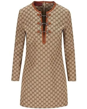 Gucci Short Dresses - Brown