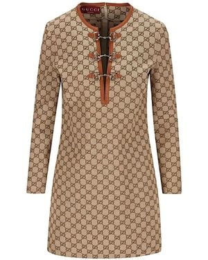 Gucci Kleedjes ,Bruin ,Vestito