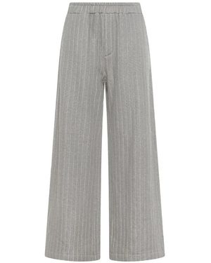 Deha Nadelstreifen-Palazzo-Hose - Grau