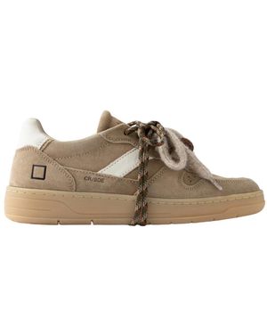 Date Schoenen ,Leer Court Camel Sneakers - Bruin