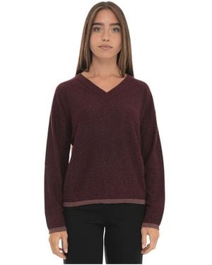 Pennyblack Truien & Vesten ,Rood ,Wol Pbpedile V-Hals Trui - Paars