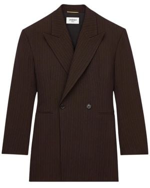 Saint Laurent Veste Tailleur Base - Bruin