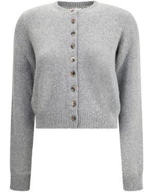 KHAITE Gerippter Cardigan Mit Knopfverschluss - Grau