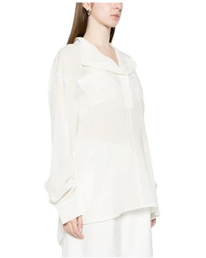TOTEME Overhemden ,Wit ,Katoen Oversized Overhemd Met Knopen