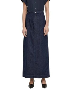 Theory Maxi-Hosenrock Aus Denim - Blau