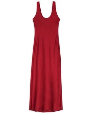 Anine Bing Rotes Seiden Maxikleid