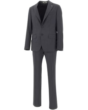 Corneliani Kostuums ,Grijs ,Wol Cc Collection Single-Breasted Suit - Zwart