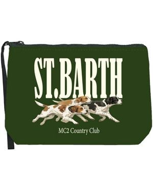 MC2 Saint Barth Tassen ,Groen ,Sb Logo Dogs 51