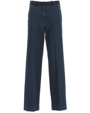 forte_forte Straight Trousers - Blue