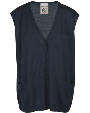 Semicouture Sleeveless Tops - Blue