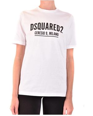 DSquared² Classic T-Shirt With Bold Logo Design - White