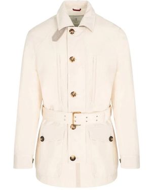 Brunello Cucinelli Leather Jackets - Natural