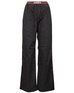 DSquared² Wide Trousers - Black