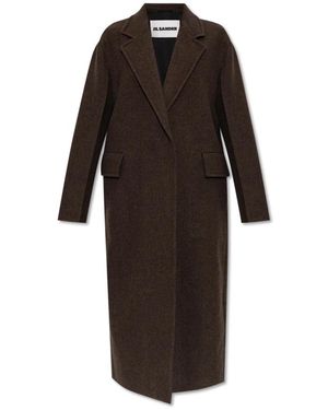 Jil Sander Wollen Jas - Zwart