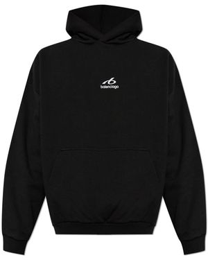 Balenciaga Hoodies & Sweatvesten ,Zwart ,Katoen Bodies Medium Fit Hoodie