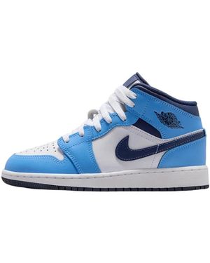 Nike Fitness ,Blauw ,Leer Air 1 Mid
