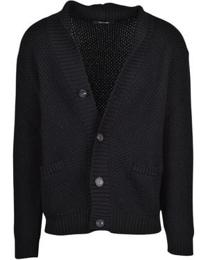 Tagliatore Truien & Vesten ,Zwart ,Wol Cardigan Met V-Hals