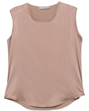 D.exterior Sleeveless Tops - Brown