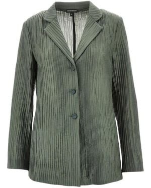 Emporio Armani Single-Breasted Blazer Jacket - Green