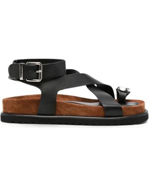 ADRIANNA FERETTI Flat Sandals - Black