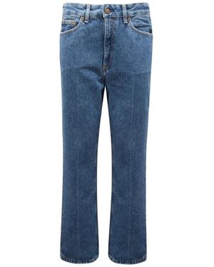 Grifoni Jeans ,Blauw ,Denim Denim Wo Broeken Made