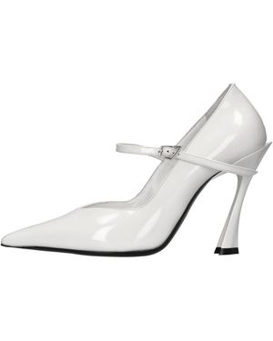 Mugler Schoenen ,Wit ,Leer 100 Leather Pumps