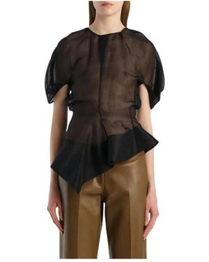 KHAITE Rumi Asymmetrische Top - Zwart