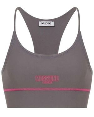 Moschino Sporttop Van Technische Stof - Grijs