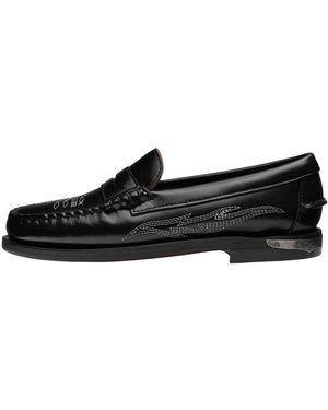 Sebago Schoenen ,Zwart ,Leer Dan El Paso Moccasin