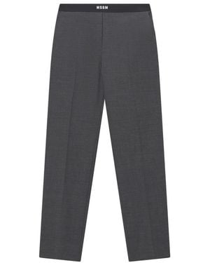 MSGM Straight Trousers - Grigio