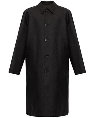 Burberry Single-Breasted Coats - Negro