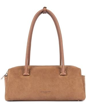Lancaster Rectangle Bag Suède Cube - Braun
