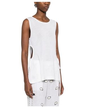 P.A.R.O.S.H. Tops ,Wit ,Sleeveless Tops