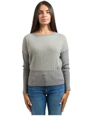 Yes-Zee Round-Neck Knitwear - Gris