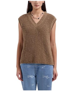 OLAF HUSSEIN V-Neck Knitwear - Marrone