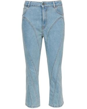 Mugler Cropped Jeans - Blue