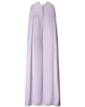 Genny Broeken ,Paars ,Polyester Palazzo Broek