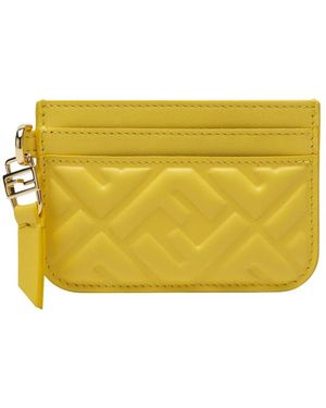 Fendi Accessoires ,Geel ,Leer Baguette Card Case