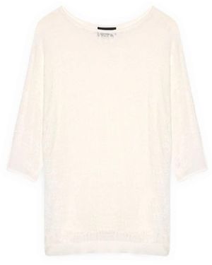 FIORELLA RUBINO Pullover Mit Lochmuster - Weiß
