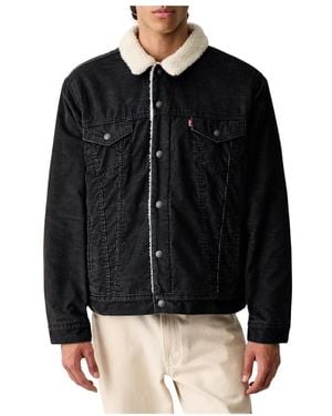 Levi's Type 3 Sherpa Trucker Jacke - Schwarz
