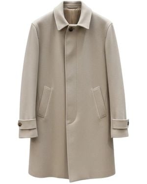 Lardini Single-Breasted Coats - Natural