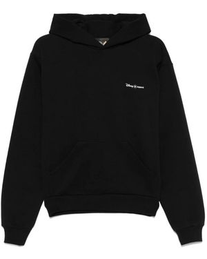 Coperni Hoodies & Sweatvesten ,Zwart ,Katoen Geribbelde Sweatshirt Met Logo Detail