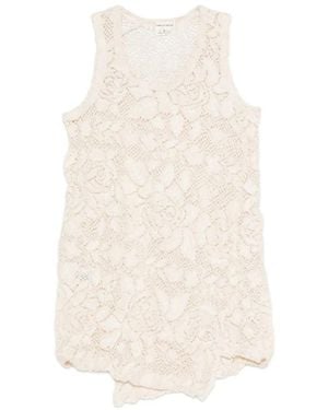 Comme des Garçons Round-Neck Knitwear - White