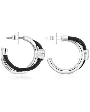 Tous Accessoires ,Grijs ,Bold Motif Hoop Oorbellen - Metallic