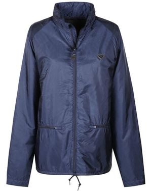Prada Jassen ,Blauw ,Nylon Hooded Re-Nylon Jacket